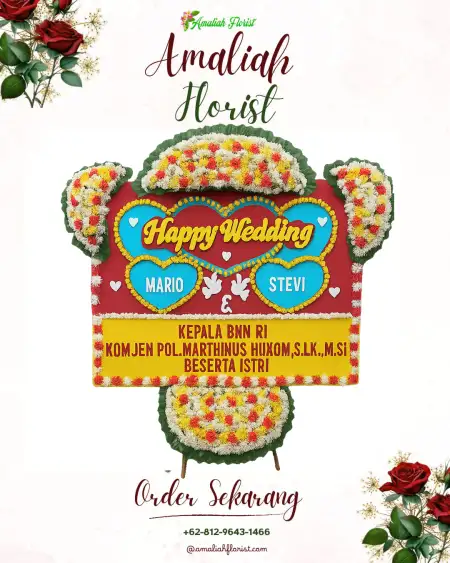 Papan Bunga Pernikahan Gawang